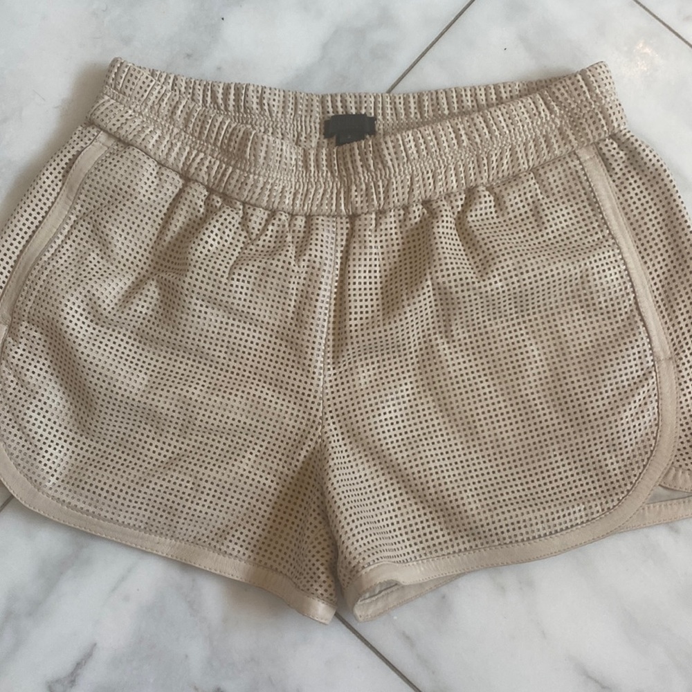 NWT Beautiful leather shorts from j crew collection size 2